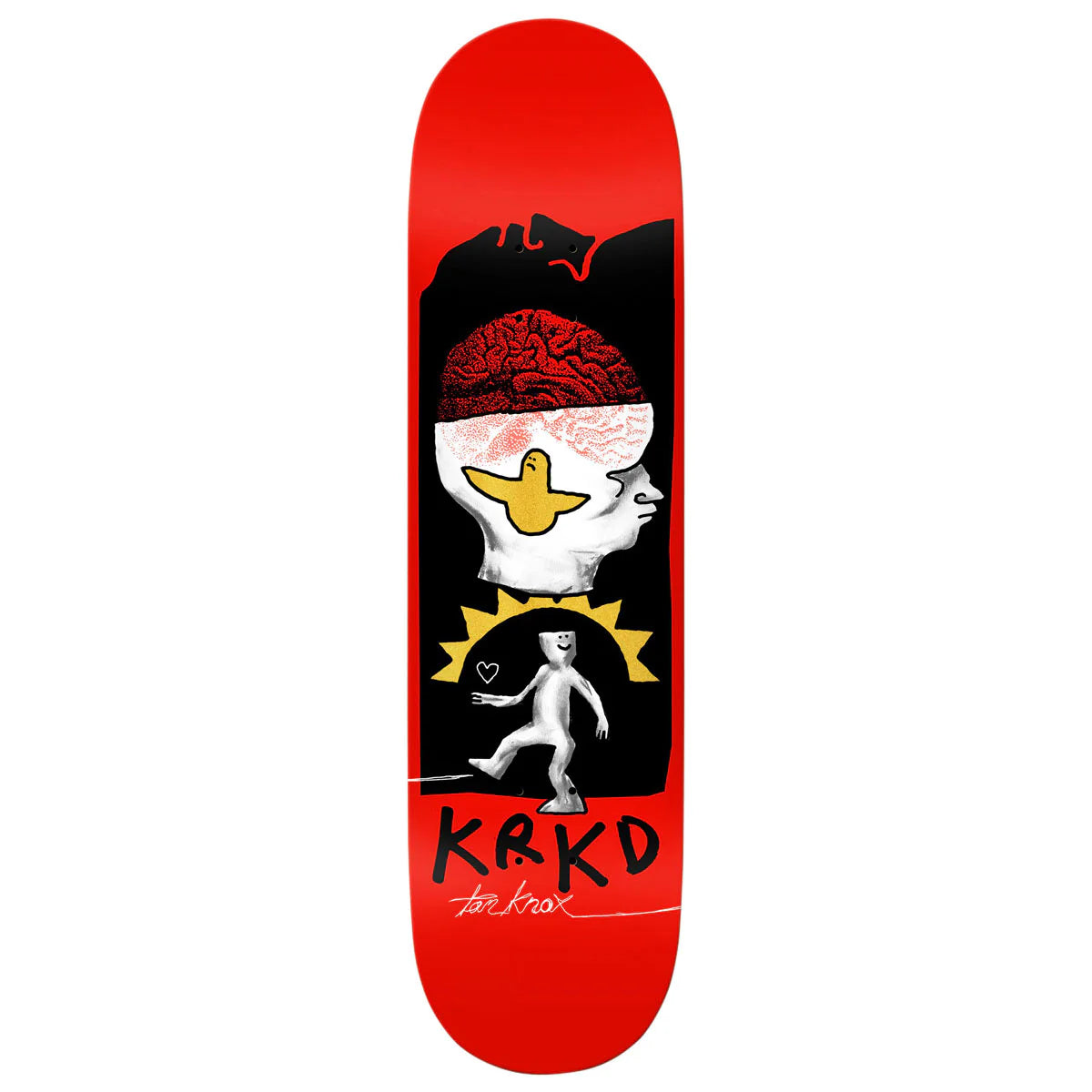 Krooked Knox Brain & Bird Skateboard Deck – 8.5”