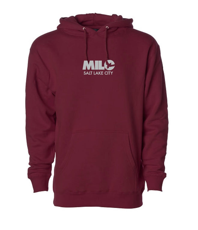 Milosport Heavy Weight Club Pullover Hooded Sweatshirt in Maroon - M I L O S P O R T