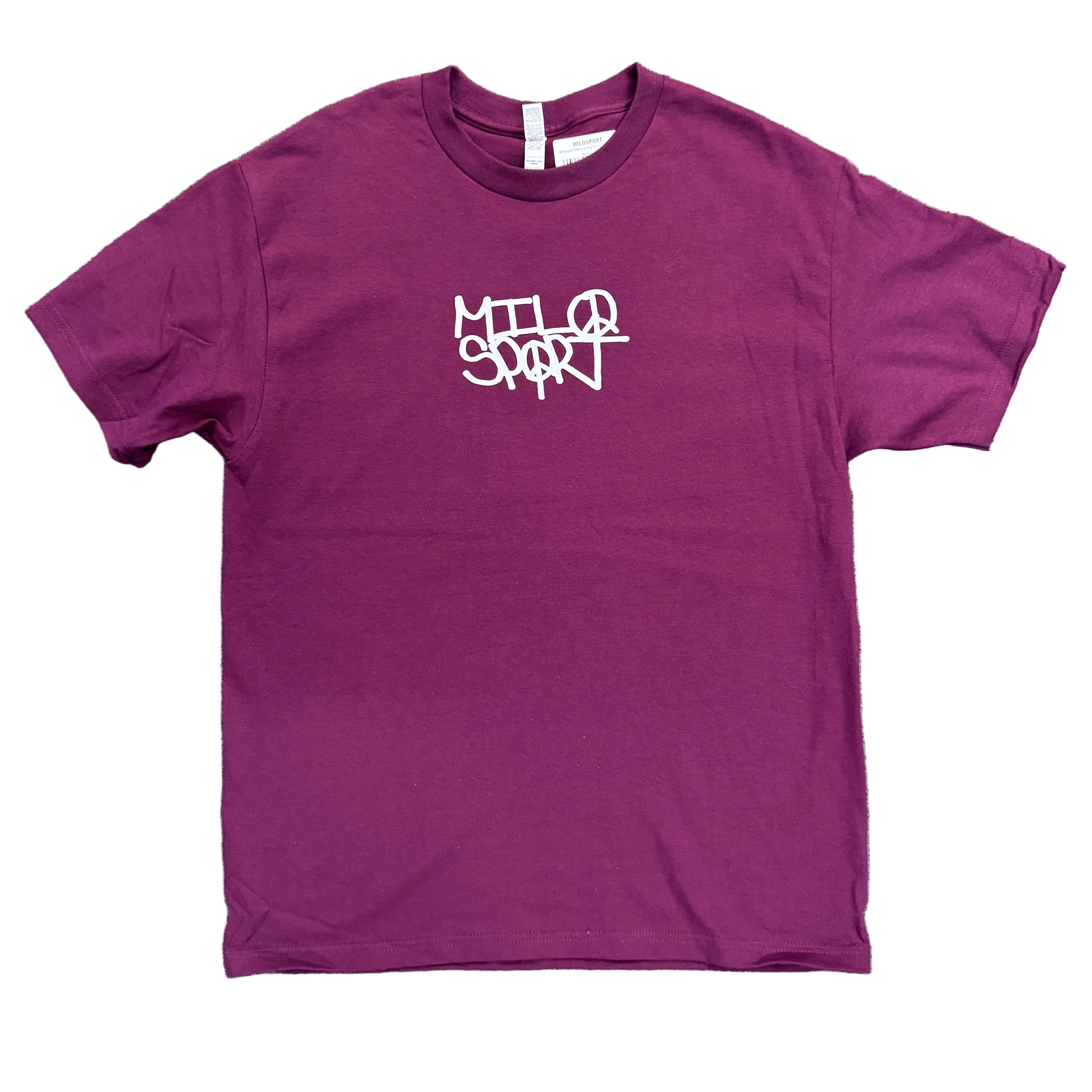 Men's Milosport Heavyweight Hands T-Shirt featuring a bold graphic design on the front.