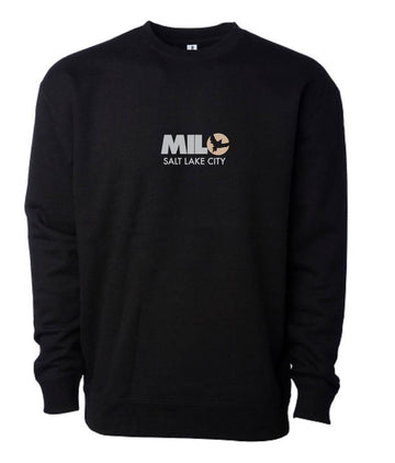 Milosport Club Crew Sweatshirt in Black and Tan