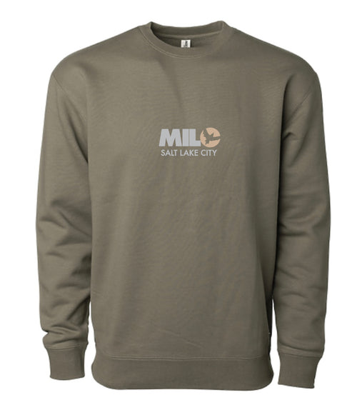 Milosport Club Crew Sweatshirt in Army Green - M I L O S P O R T