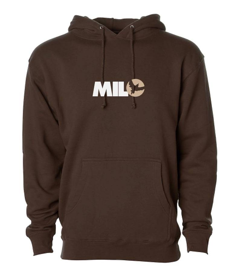 Milosport Heavy Weight Bird Pullover Hooded Sweatshirt in Brown - M I L O S P O R T