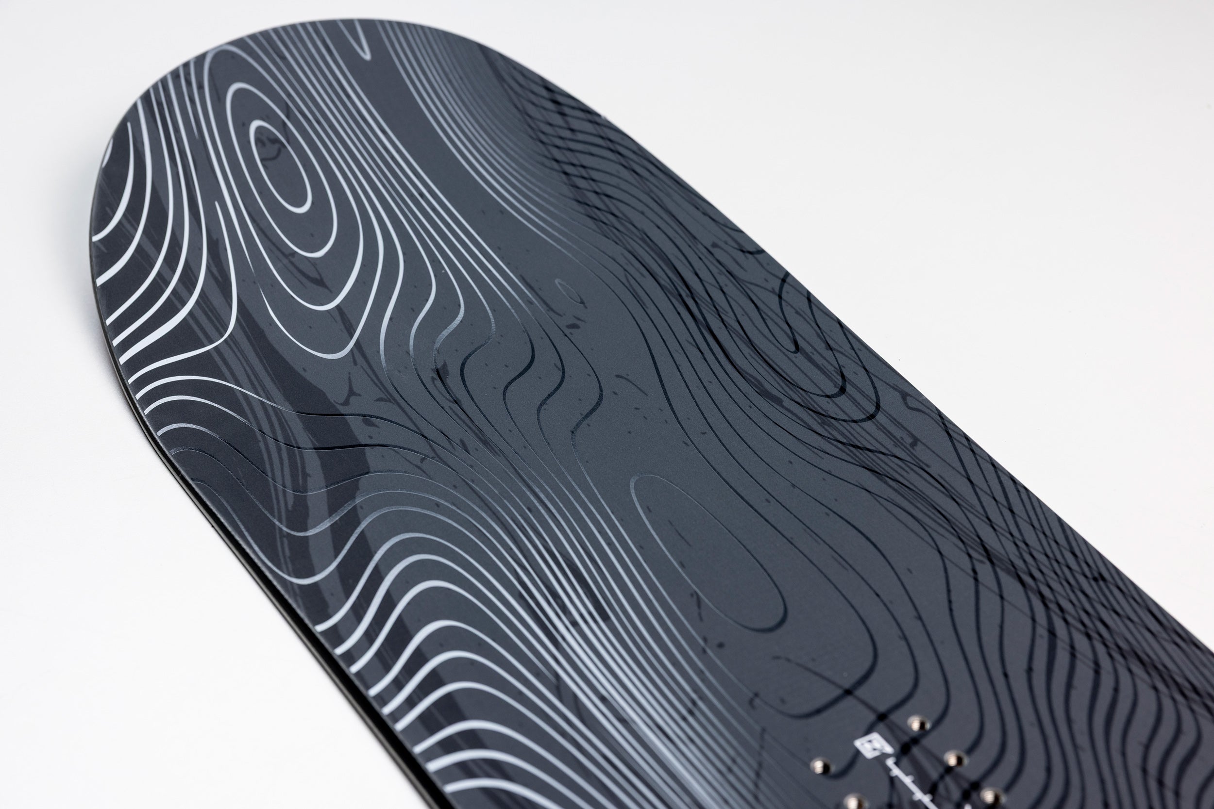 Nitro Alternator FX snowboard 2027, top view showing nose and graphic detail on the Nitro snowboarding product.