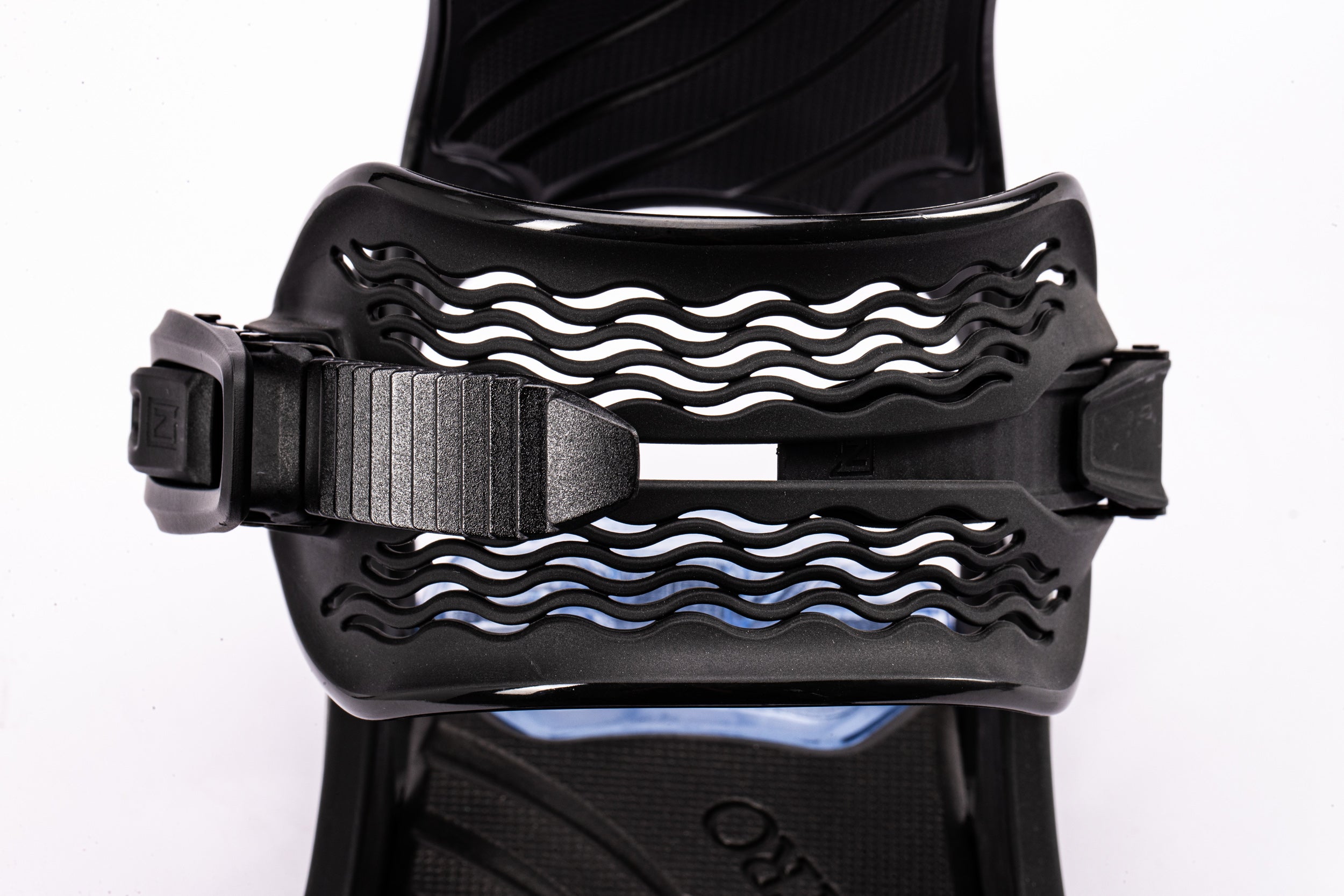 Black Nitro Fate snowboard bindings for 2027 with ankle straps, designed for secure fit and control on snowboarding adventures.
