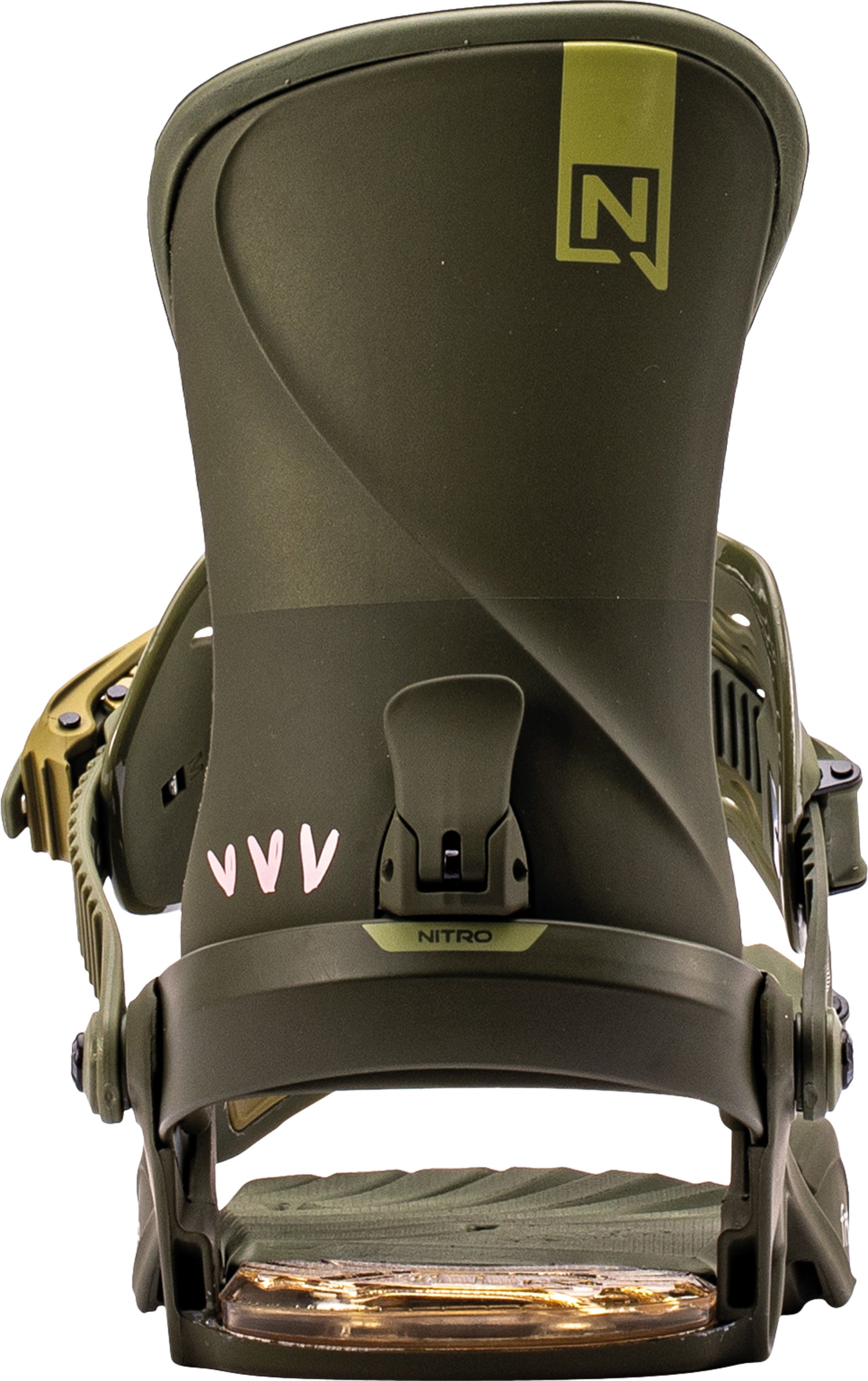 Nitro Fate snowboard bindings 2027 with highback and straps, designed for performance and durability in snowboarding.
