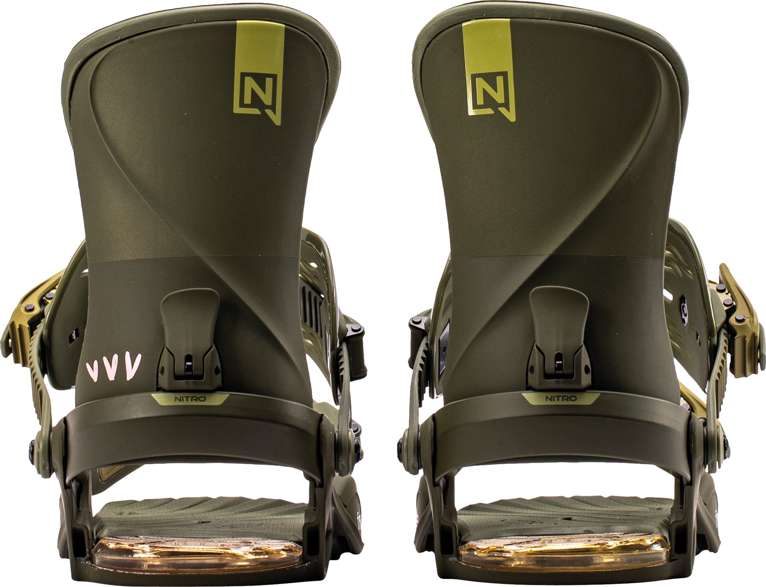 Nitro Fate snowboard bindings for 2027 featuring highbacks and sleek design, suitable for all-mountain snowboarding.