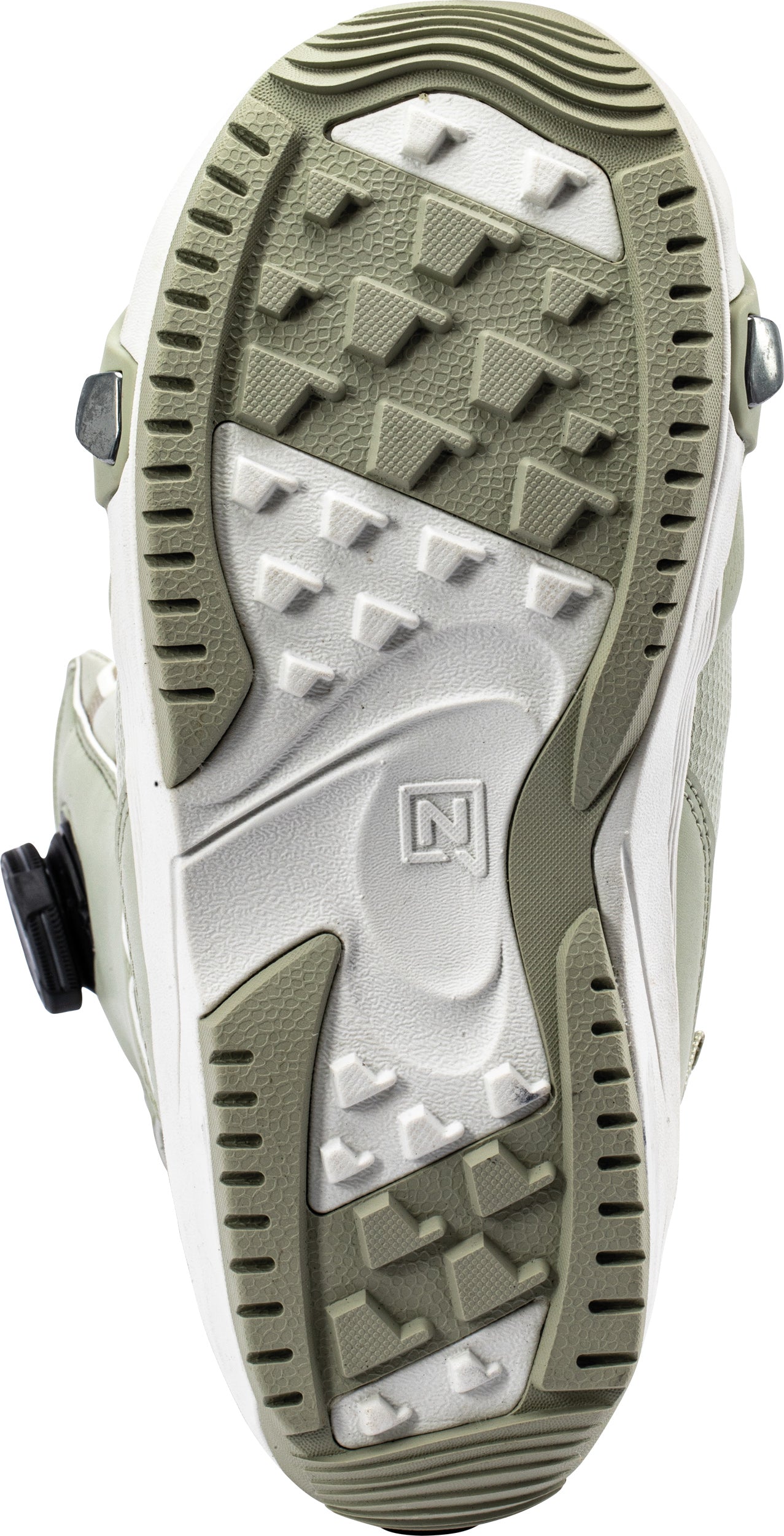 Nitro Fate Step On TLS women's snowboard boots in sage color, featuring snow-ready design and durable sole.