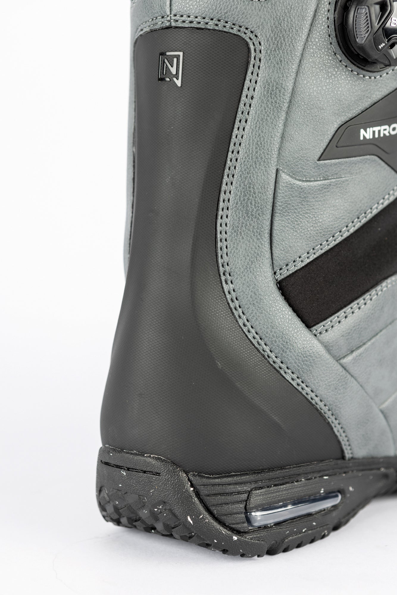 Back view of Nitro Select Boa Snowboard Boots 2027 showing sturdy construction and secure lacing system for snowboarding.