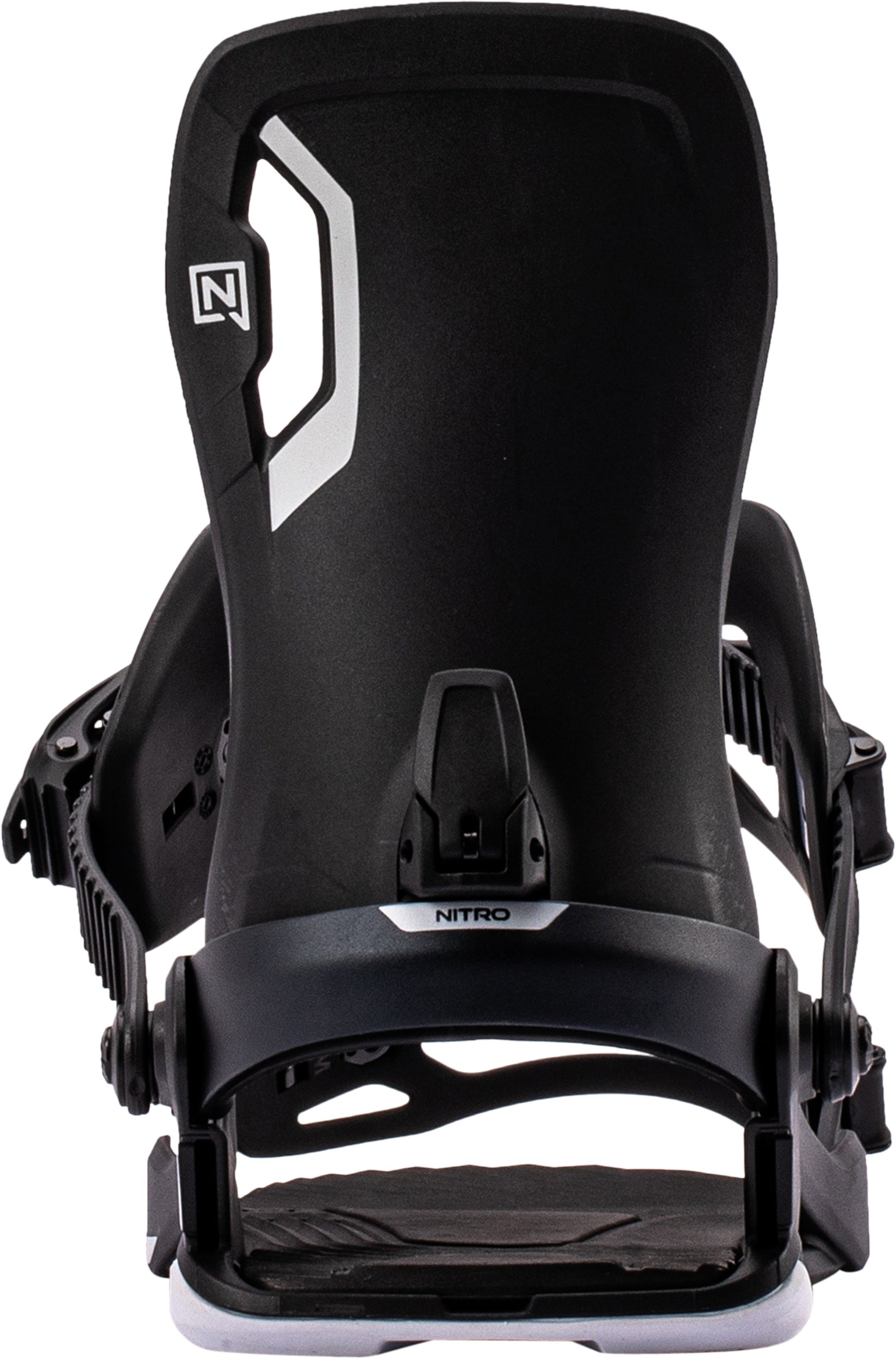 Black Nitro Talent snowboard bindings with highback and strap details, designed for snowboarding in 2027.