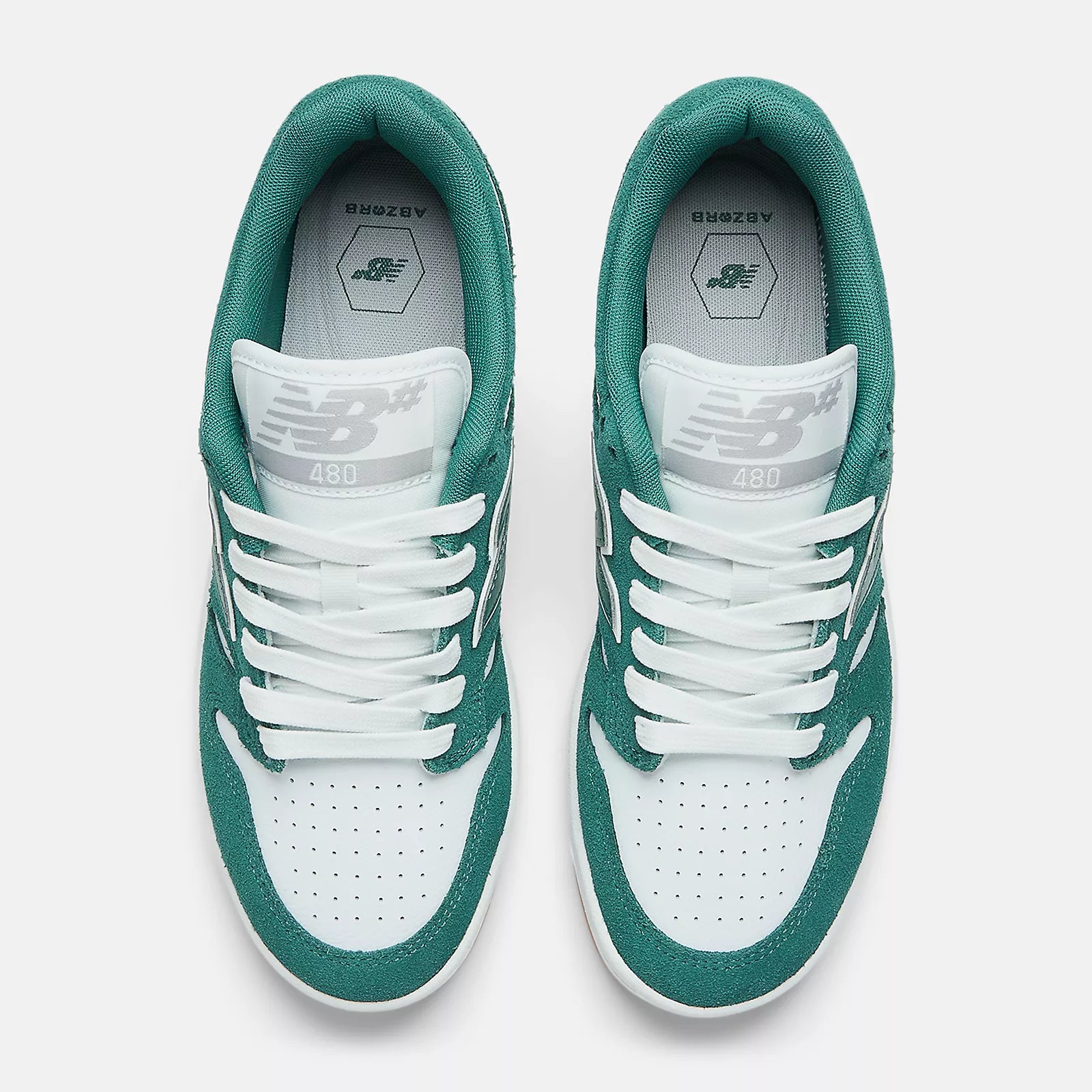 New Balance Numeric 480 in Vintage Teal and White