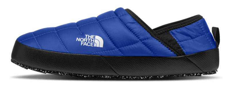 North Face men's Thermoball Traction Mule V slipper with insulated upper and durable rubber outsole for indoor and outdoor wear.