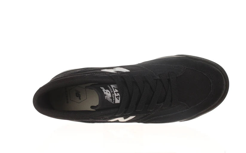 New Balance Numeric Franky Villani 417 skate shoes in black, featuring a sleek design and durable construction for skating.