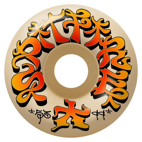 Spitfire Formula Four Savie II Classic skate wheels in white with red logo lettering
