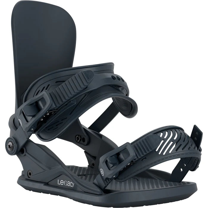 Union Legacy Women's snowboard bindings for 2026, featuring adjustable straps and durable construction for snowboarding.