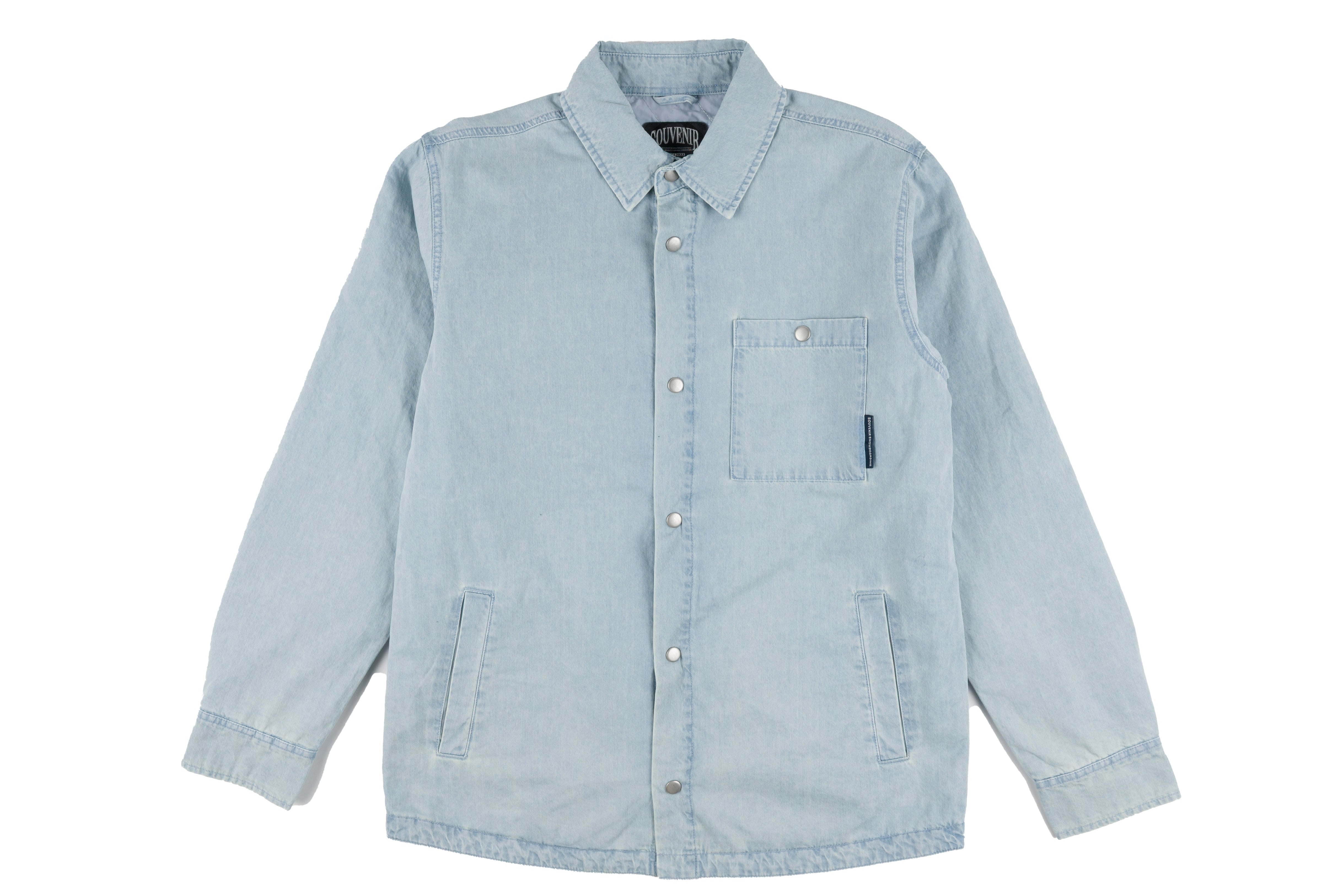 Souvenir quilted denim shirt for men and women, featuring a stylish quilted design and casual fit.