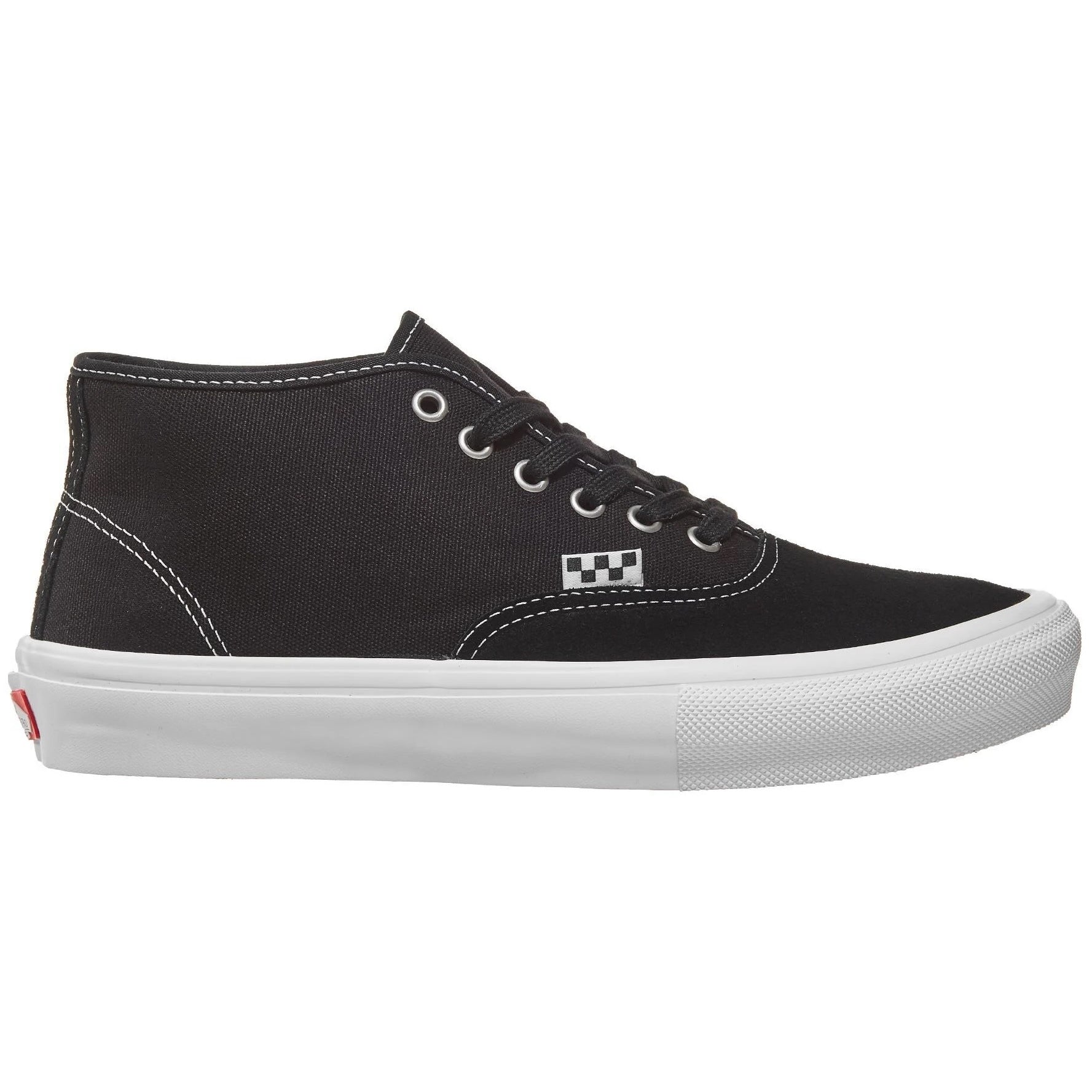 Vans Skate Authentic Mid Shoe in Black and White