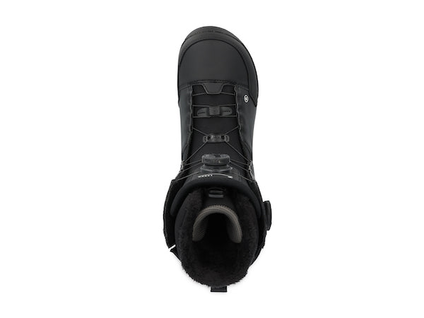 Black Ride Lasso Snowboard Boot 2025, snowboarding boot with lacing system and durable design, perfect for winter snow sports.