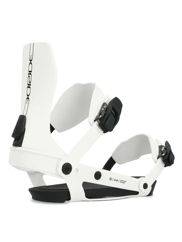 Ride A-6 Snowboard Binding in White 2024