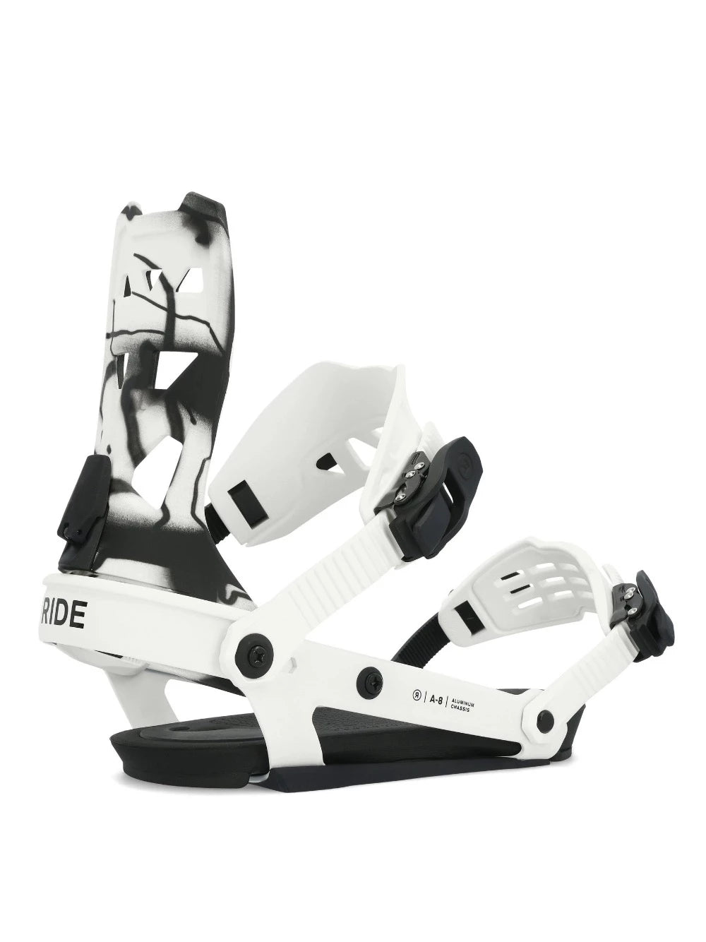 Ride A-8 Snowboard Binding in White 2024 - M I L O S P O R T