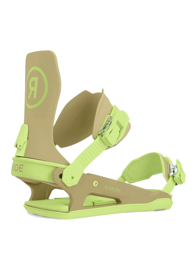 Ride C-6 Snowboard Binding in Olive and Lime 2024 - M I L O S P O R T
