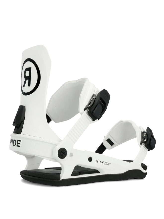 Ride C-9 Snowboard Binding in White 2024
