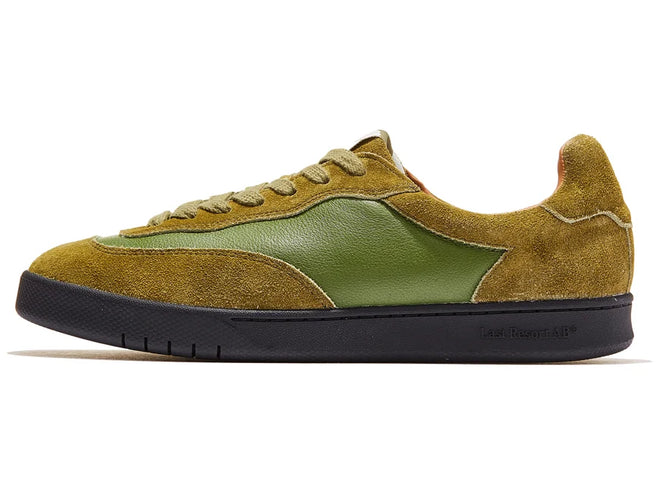 Last Resort CM001 Suede Leather Lo Skate Shoe in Cedar Green and Black - M I L O S P O R T