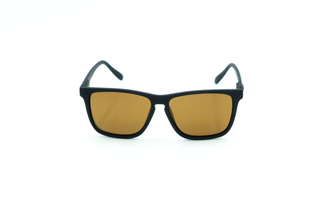 Dang Shades The Recoil polarized sunglasses with black frames and tinted lenses, stylish accessories for sun protection.
