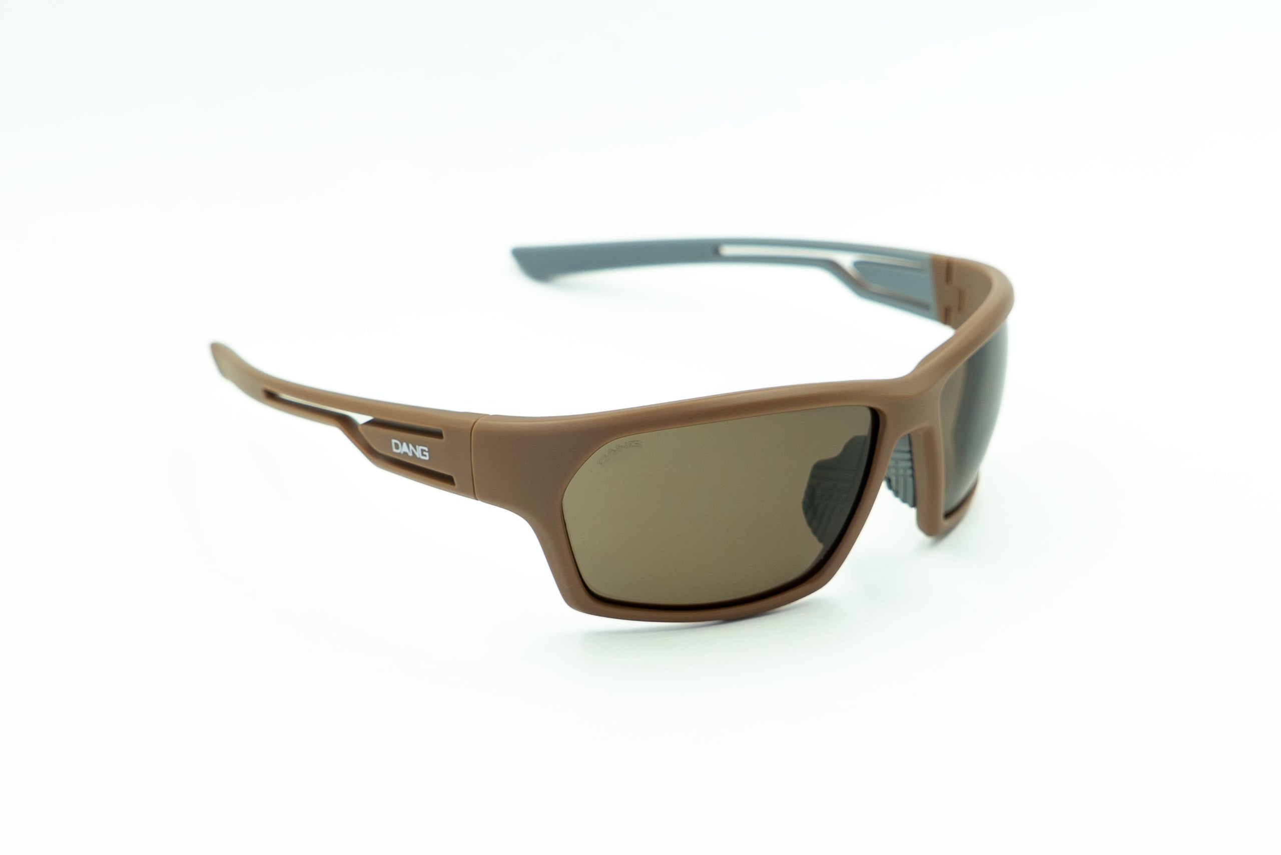 Dang Shades AWD polarized sunglasses with dark tinted lenses and sleek black frames, designed as stylish accessories.
