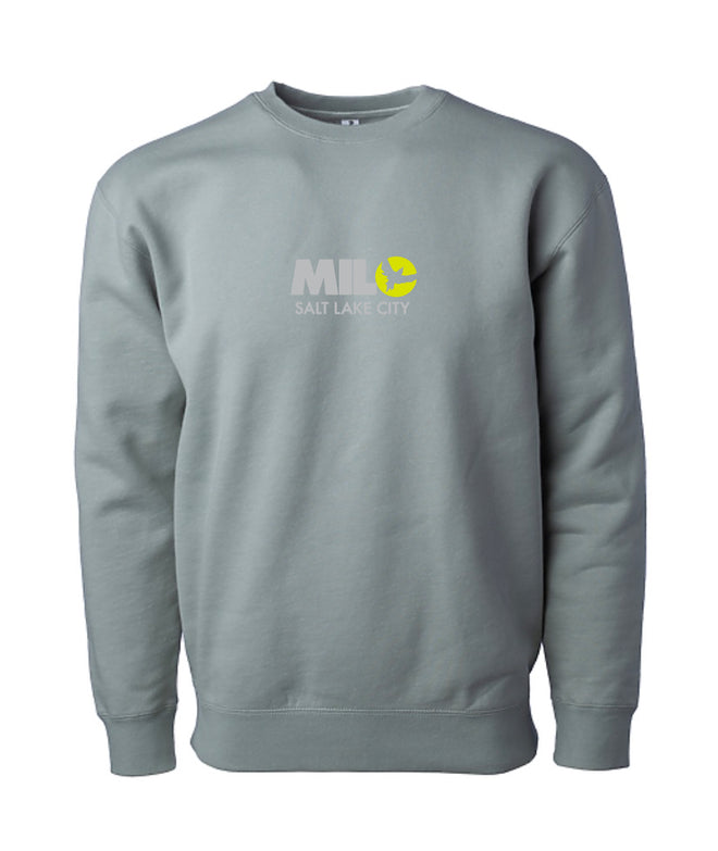 Milosport Club Crew Sweatshirt in Pale Green and Yellow