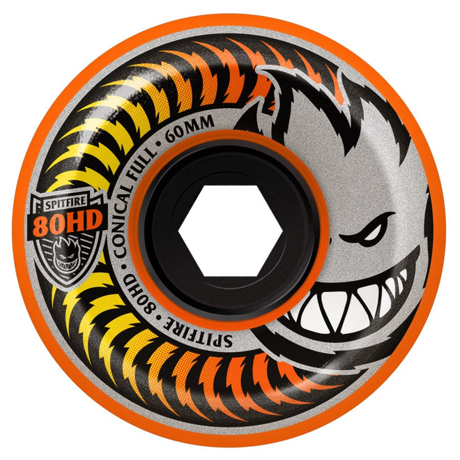 Spitfire Fade Orange Conical Full 80 HD Skate Wheels - M I L O S P O R T