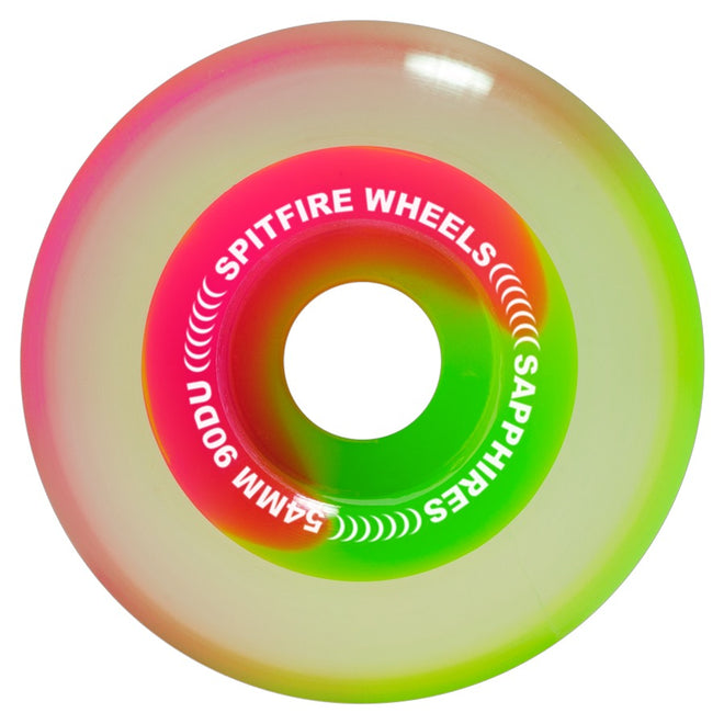 Spitfire Sapphire Neon Pink and Green Skate Wheels - M I L O S P O R T