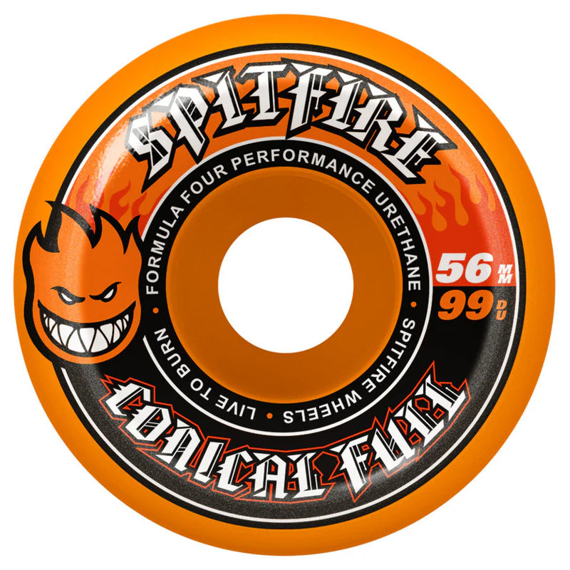 Spitfire Formula Four 99D Conical Full Skate Wheels in Orange
