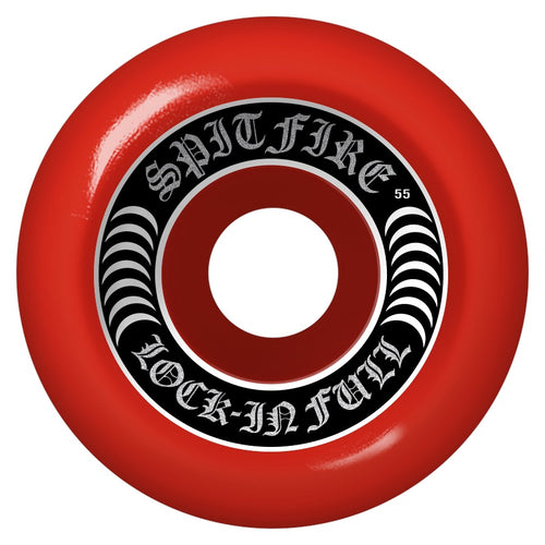 Spitfire Formula Four Lock In Full in Red Skate Wheels - M I L O S P O R T