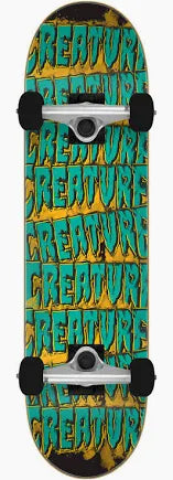 Creature Logo Spill Mini Complete Skateboard in 7.75''
