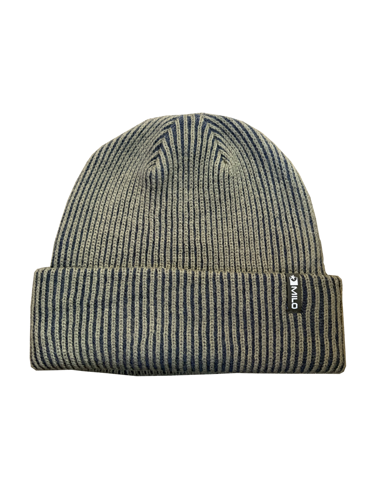 Milo x Autumn Stripe Beanie in Charcoal and Navy 2027