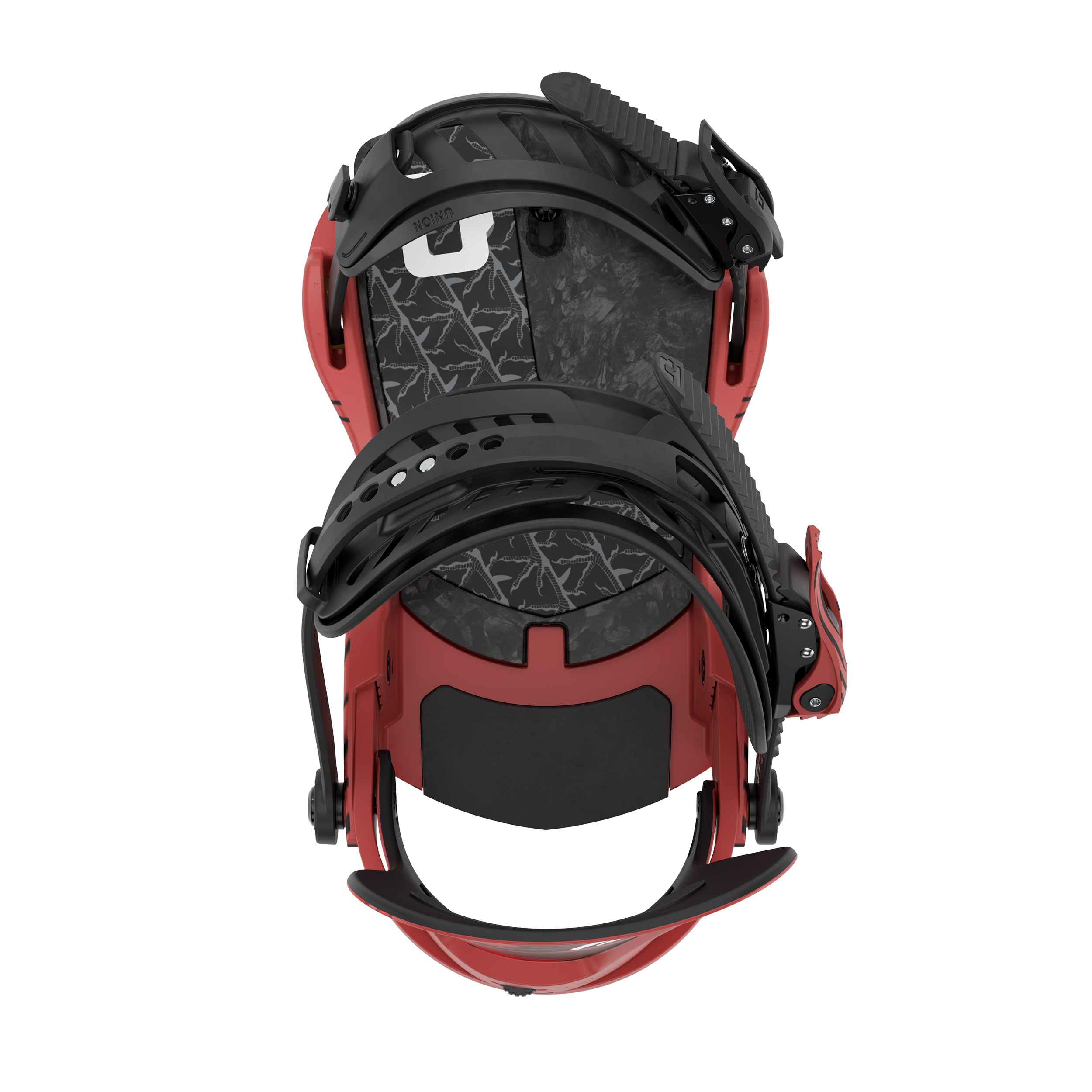 Union Atlas Pro snowboard binding for snowboarding, featuring a top view of the Union Atlas Pro binding design.