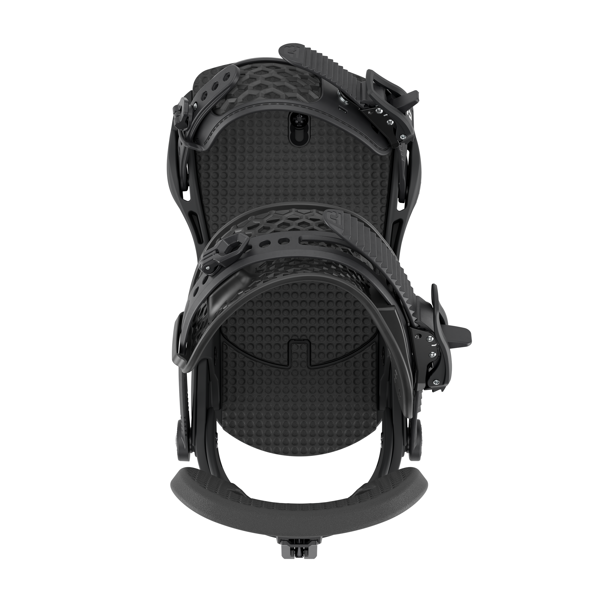 Union Force Classic snowboard binding in black, showing the sturdy high-back and strap system for secure snowboarding performance.
