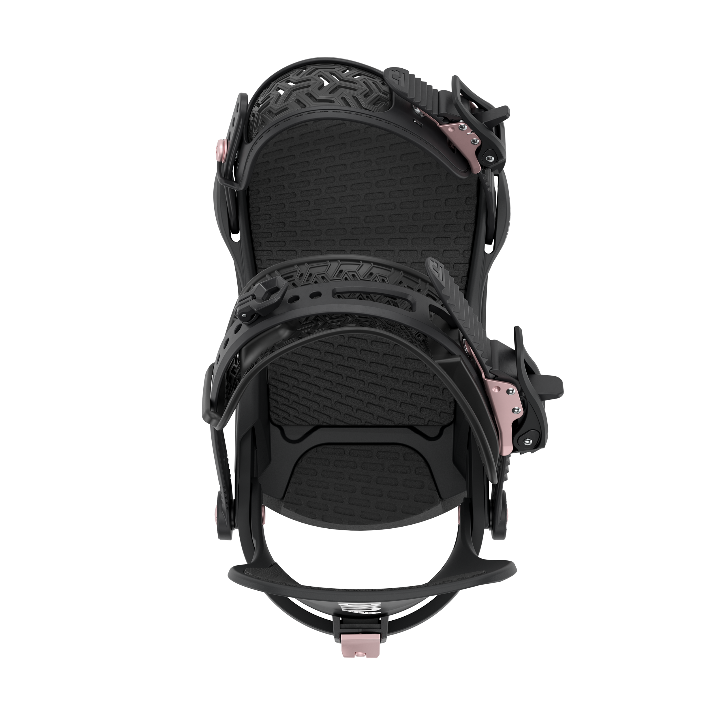 Union Juliet women's snowboard binding in black, featuring high-quality snowboarding gear design and adjustable straps.