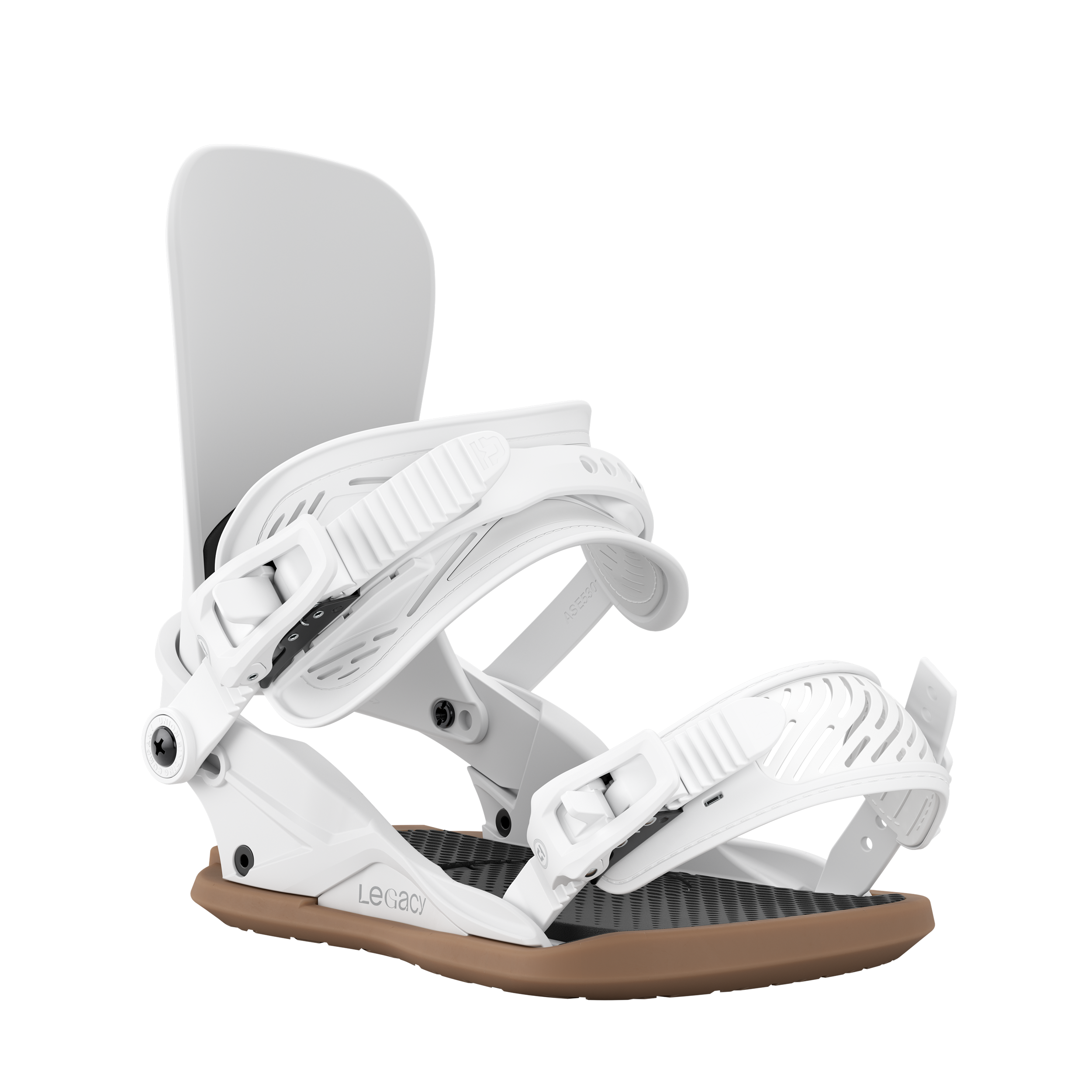 Union Legacy Womens Snowboard Binding 2027 in white, featuring adjustable straps and durable construction for women's snowboarding.