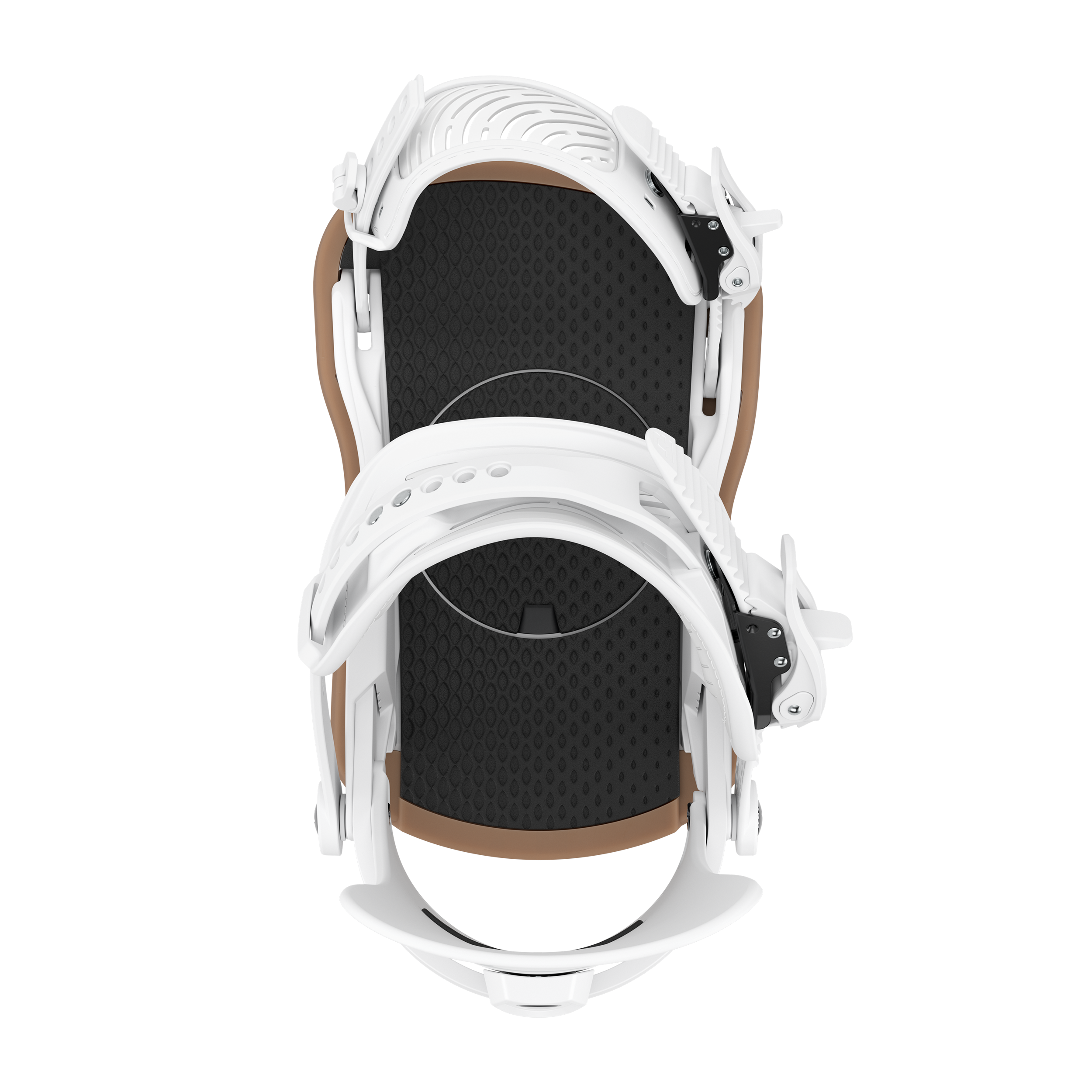 Union Legacy Women’s Snowboard Binding in white, featuring adjustable straps and high-back support for women’s snowboarding.