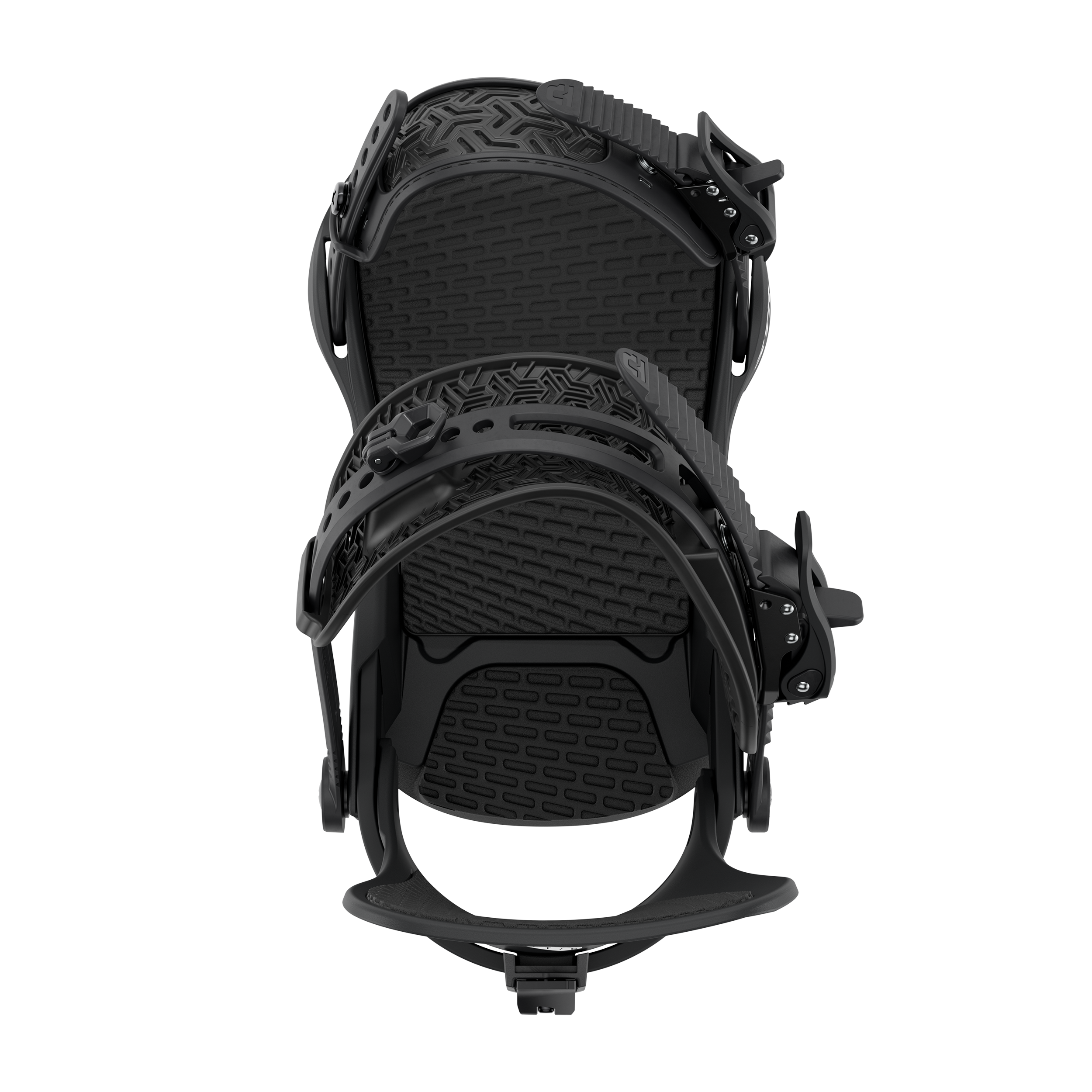 Union STR Snowboard Binding 2027 in black with adjustable straps and high-back support, designed for all-mountain snowboarding.
