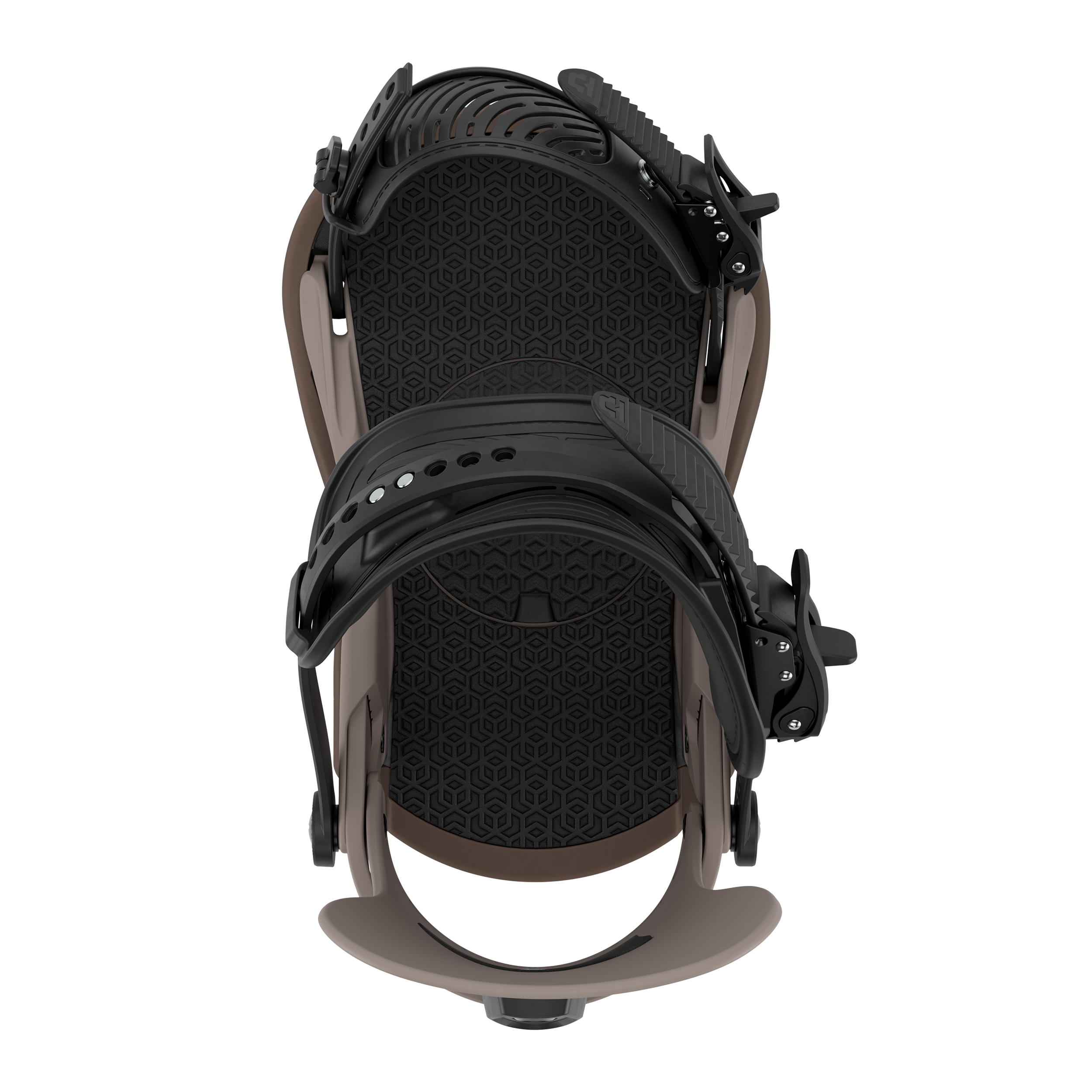 Union Strata snowboard binding for snowboarding, featuring brown top design, designed for durability and performance.