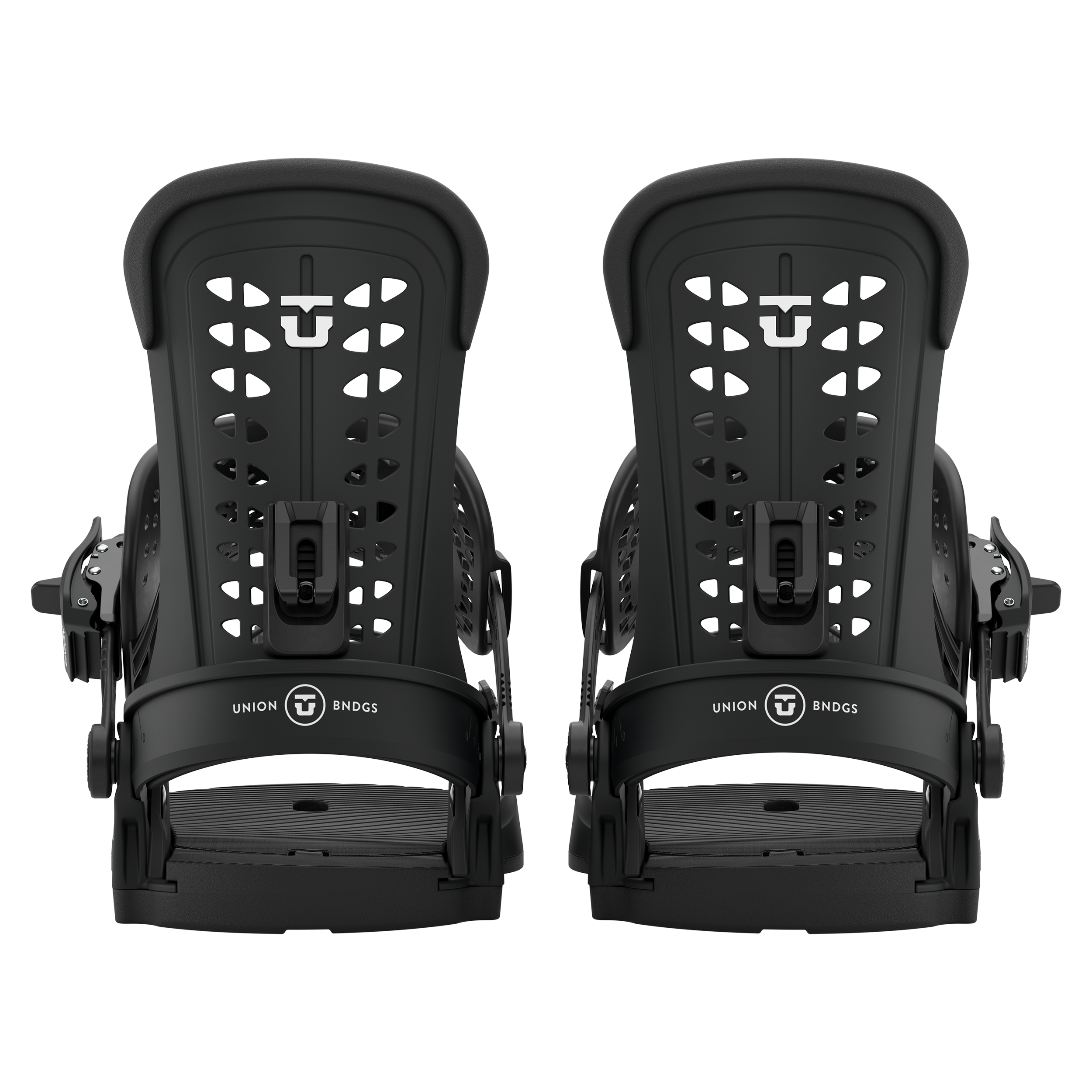 Union Trilogy Classic women's snowboard binding in black, rear view, designed for snowboarding in 2027.