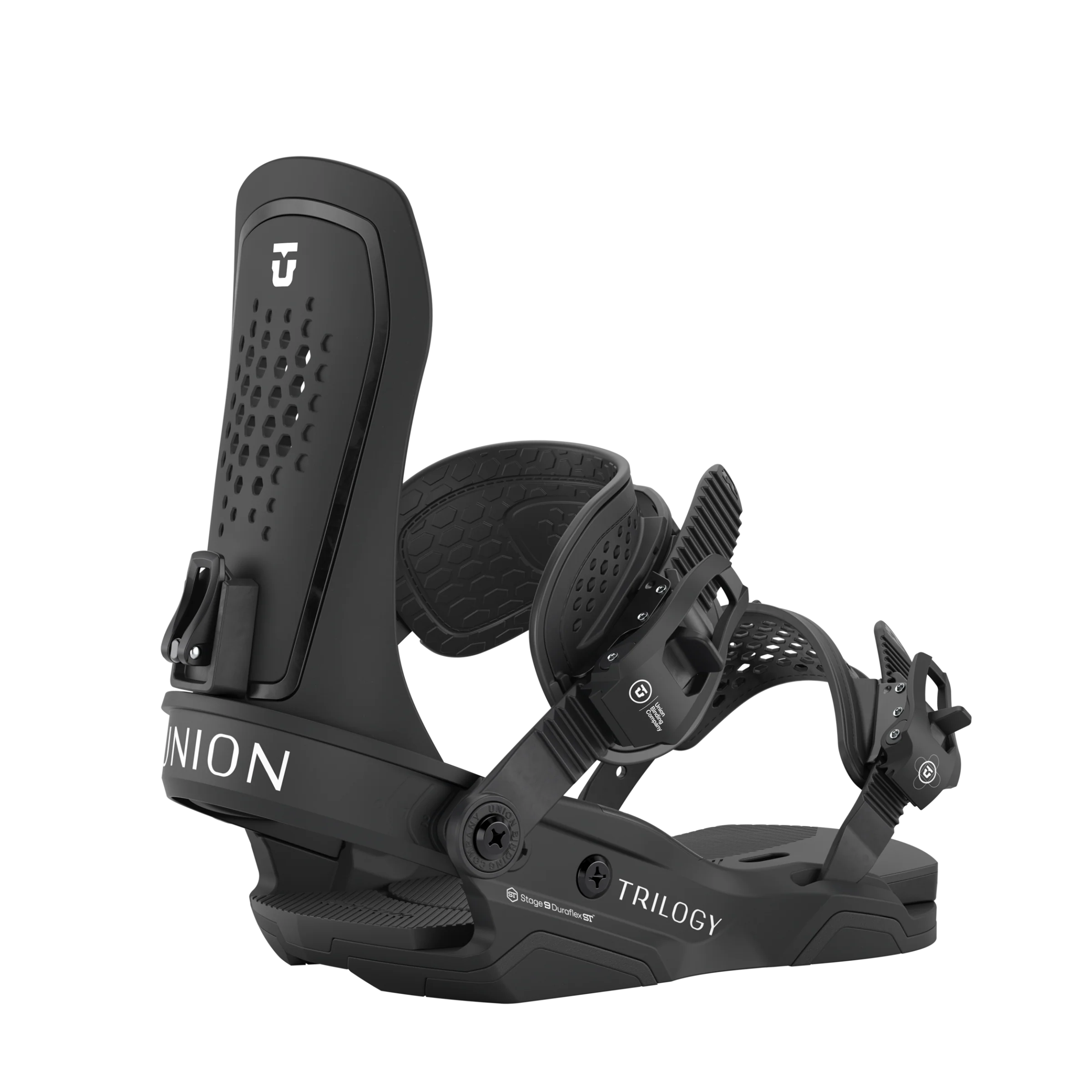 Union Trilogy women's snowboard binding in various colors, designed for snowboarding performance and comfort.