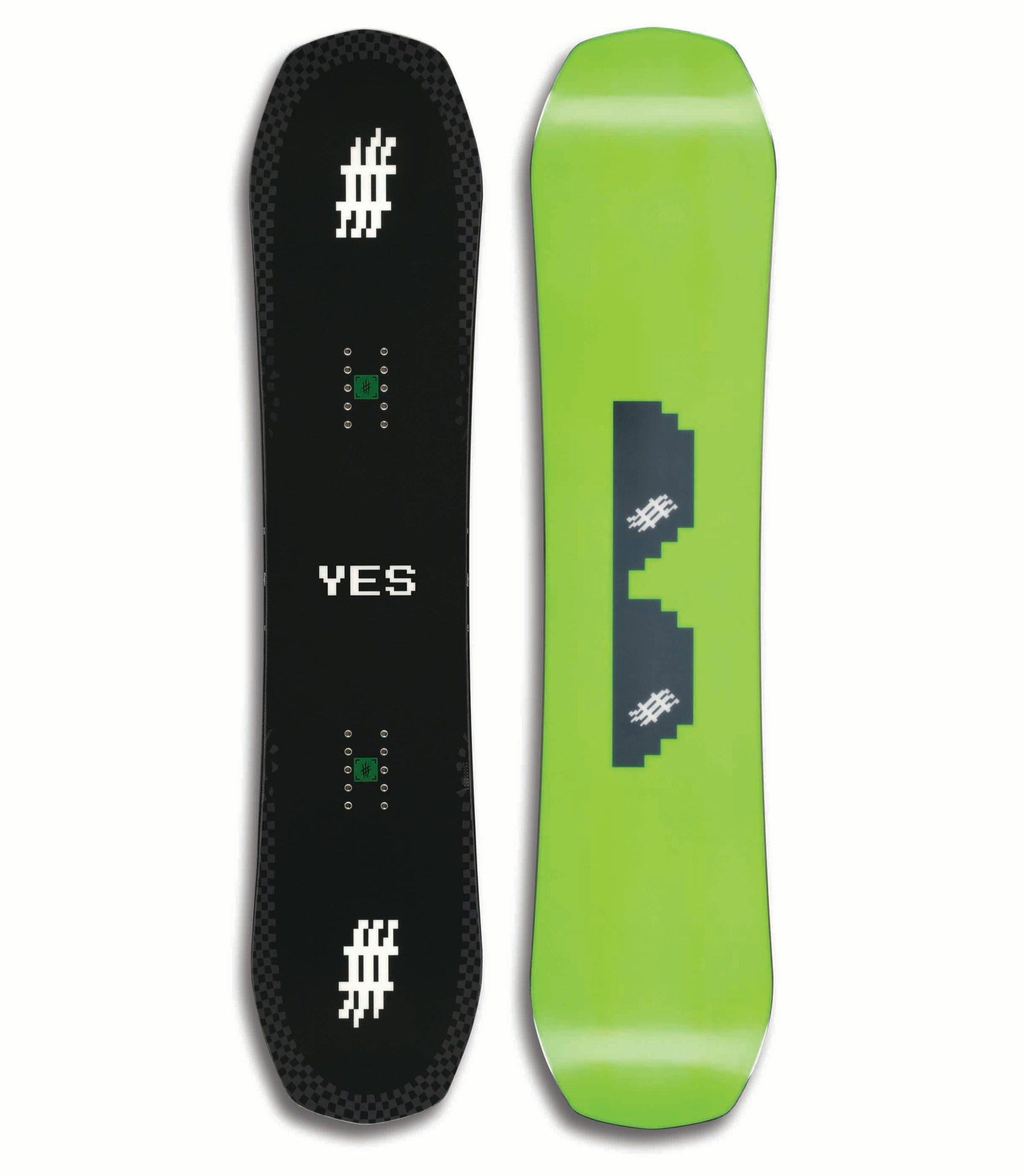 Yes Jumper Kids Snowboard 2025, a colorful snowkid snowboard with playful graphics, designed for young skiers.