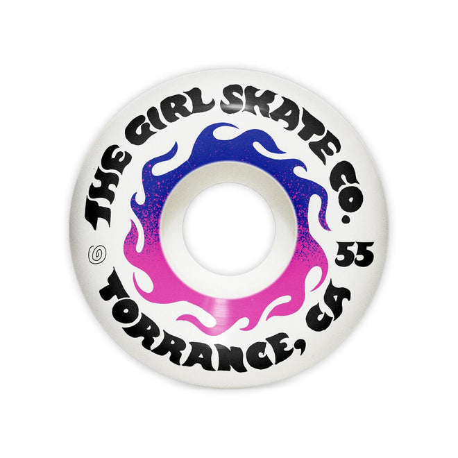 Girl GSSC Skateboard Wheel in White and Purple 55mm - M I L O S P O R T