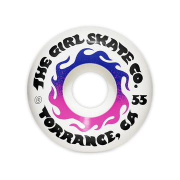 Girl GSSC Skateboard Wheel in White and Purple 55mm