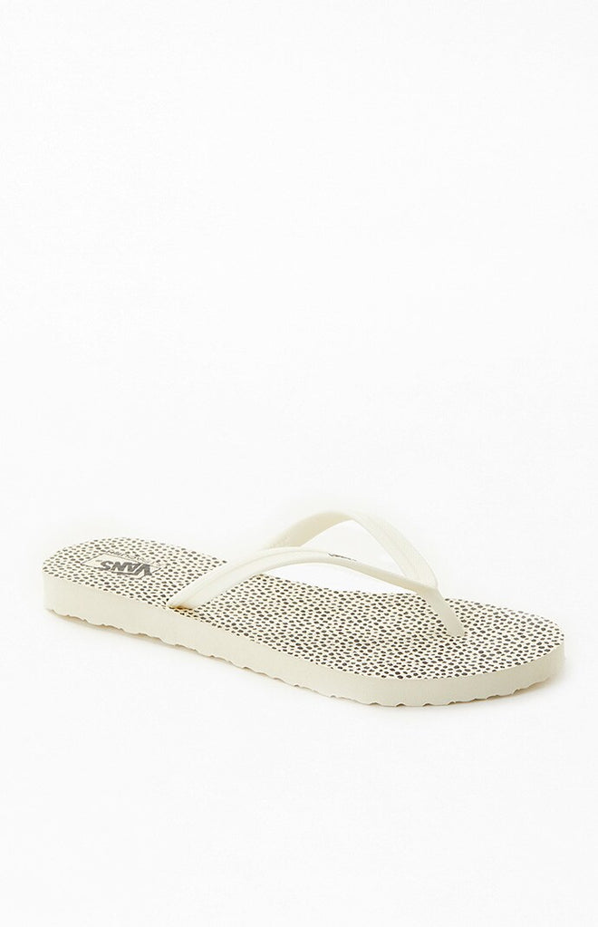 Vans Womens Makena Flip Flop in Animal and Marshmallow
