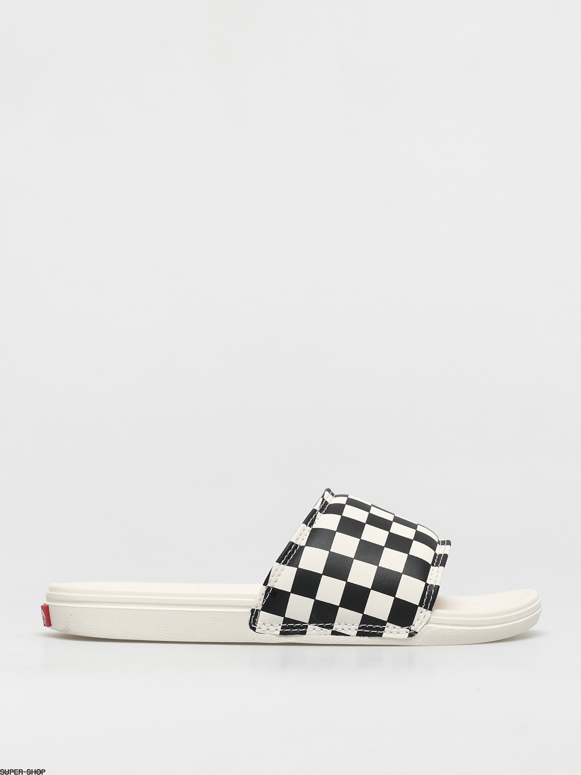 Vans Womens La Costa Slides in Black and Mars Checkerboard - M I L O S P O R T