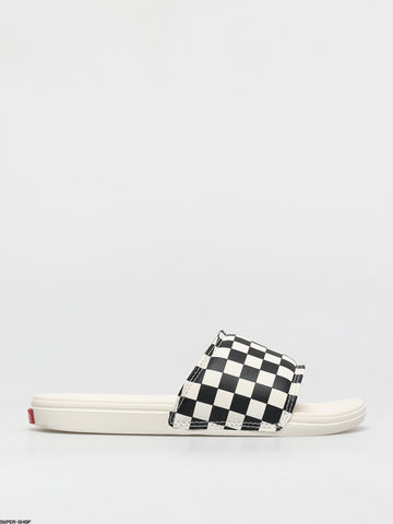 Vans Womens La Costa Slides in Black and Mars Checkerboard